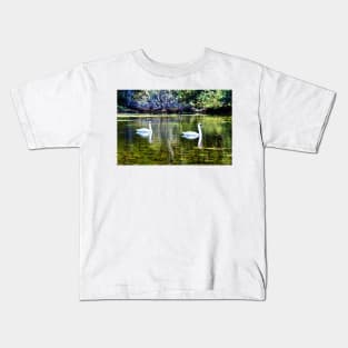 Swans At The Lake Kids T-Shirt